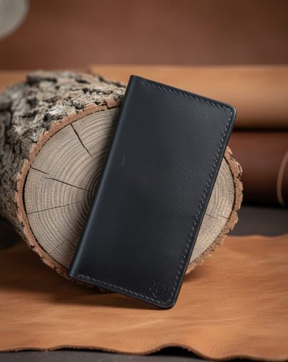 Black Handmade Long Wallet