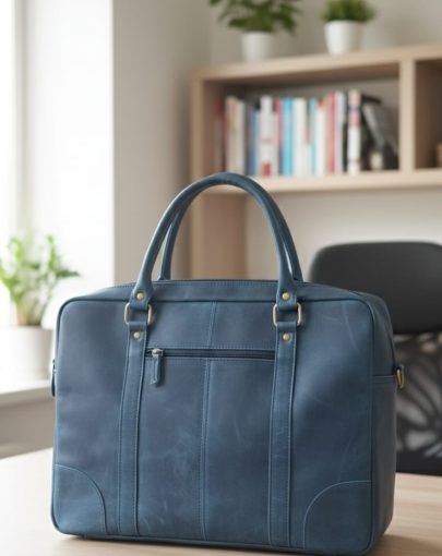 Handcrafted Full-Grain Leather Laptop Bag