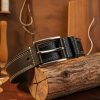 Handmade Black Leather Belt